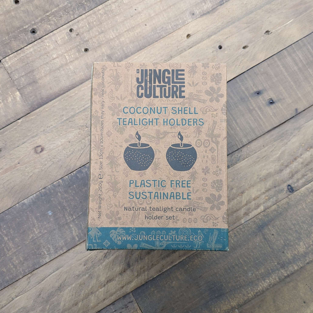 Coconut Shell Tea light Holder Set image 2