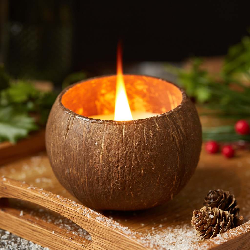 Coconut Shell Soy Wax Candle image 2