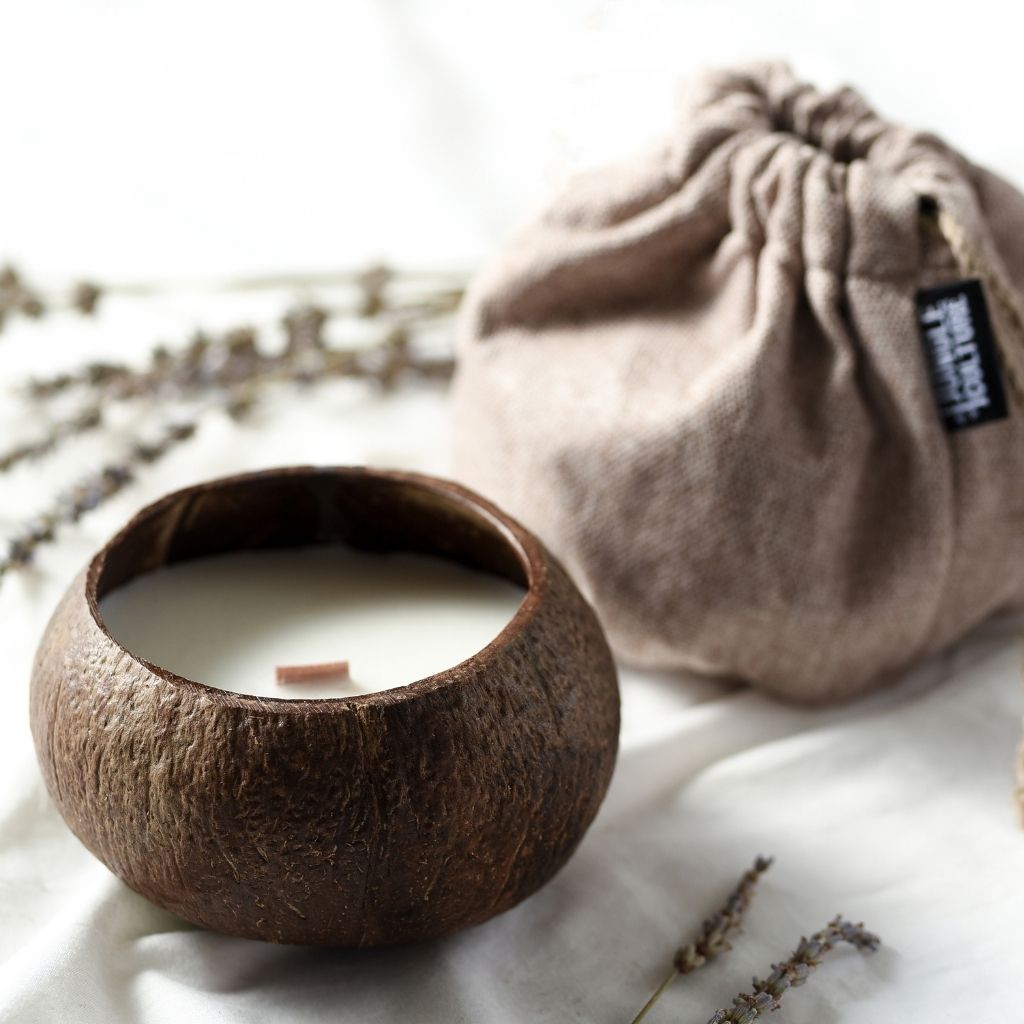 Coconut Shell Soy Wax Candle image 1